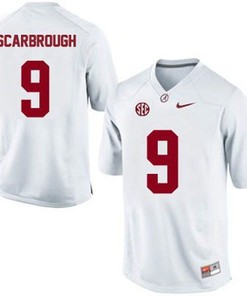 Alabama Crimson Tide #9 Bo Scarbrough White Football Jersey
