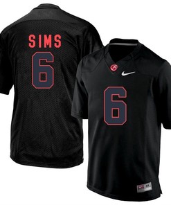 Alabama Crimson Tide Black Blake Sims College Football Jersey