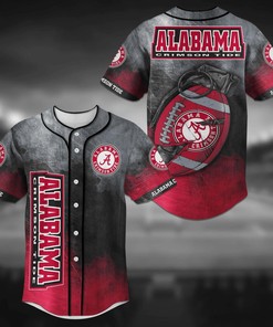Alabama Crimson Tide NCAA Baseball Jersey Shirt in Grenade Design