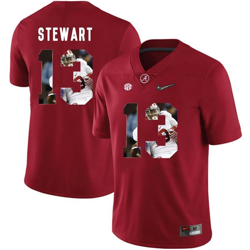 Alabama Crimson Tide Red ArDarius Stewart College Football Portrait Jersey