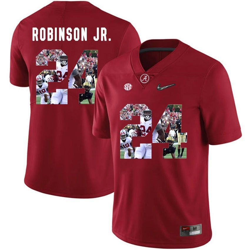 Alabama Crimson Tide Red Brian Robinson Jr. College Football Portrait Jersey