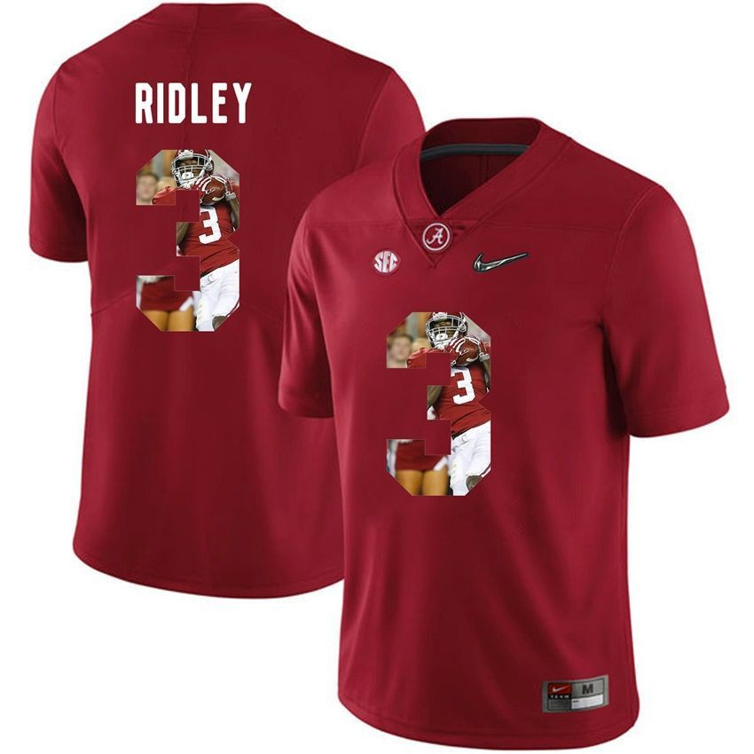 Alabama Crimson Tide Red Calvin Ridley College Football Portrait Jersey