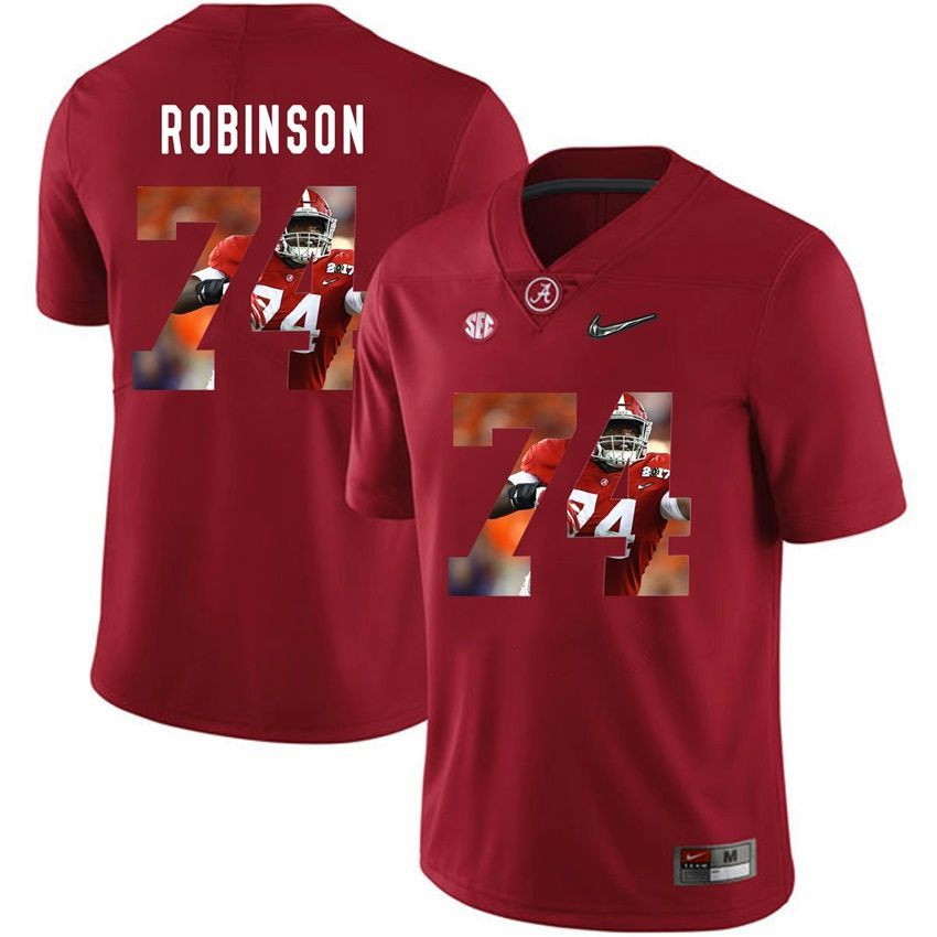 Alabama Crimson Tide Red Cam Robinson College Football Portrait Jersey