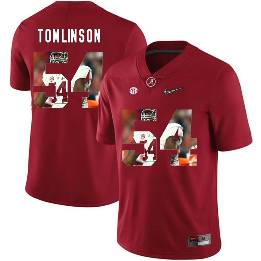 Alabama Crimson Tide Red Dalvin Tomlinson College Football Portrait Jersey
