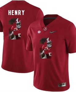 Alabama Crimson Tide Red Derrick Henry College Football Portrait Jersey