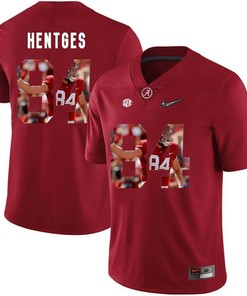 Alabama Crimson Tide Red Hale Hentges College Football Portrait Jersey