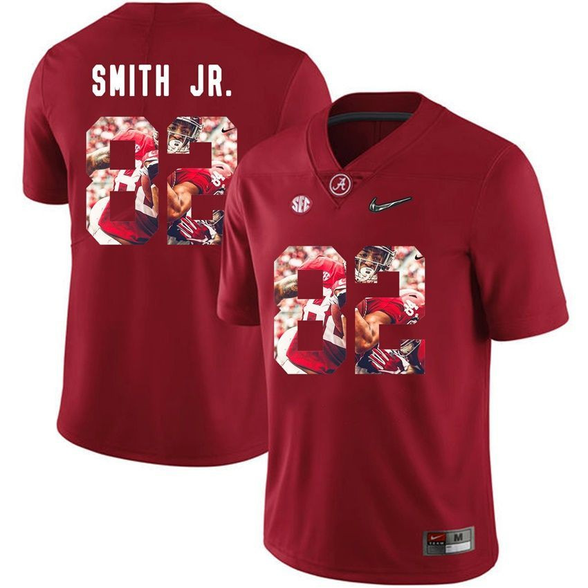 Alabama Crimson Tide Red Irv Smith Jr. College Football Portrait Jersey