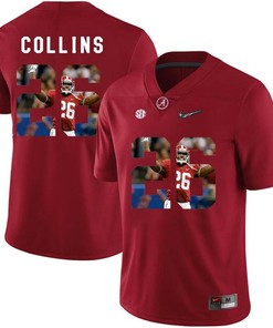 Alabama Crimson Tide Red Landon Collins College Football Portrait Jersey