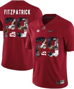 Alabama Crimson Tide Red Minkah Fitzpatrick College Football Portrait Jersey
