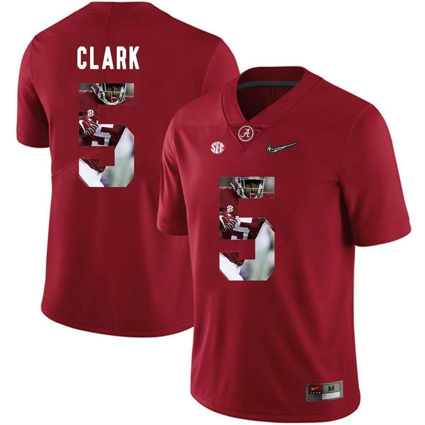 Alabama Crimson Tide Red Ronnie Clark College Football Portrait Jersey