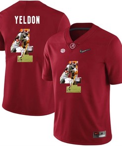 Alabama Crimson Tide Red T.J. Yeldon College Football Portrait Jersey