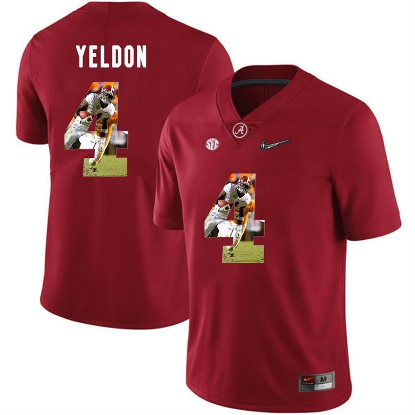 Alabama Crimson Tide Red T.J. Yeldon College Football Portrait Jersey