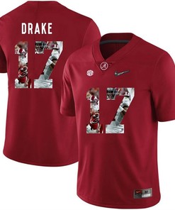Alabama Crimson Tide Red enyan Drake College Football Portrait Jersey