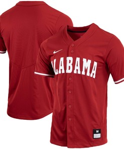 Alabama Crimson Tide Replica Full Button Baseball Jersey Crimson Ncaa