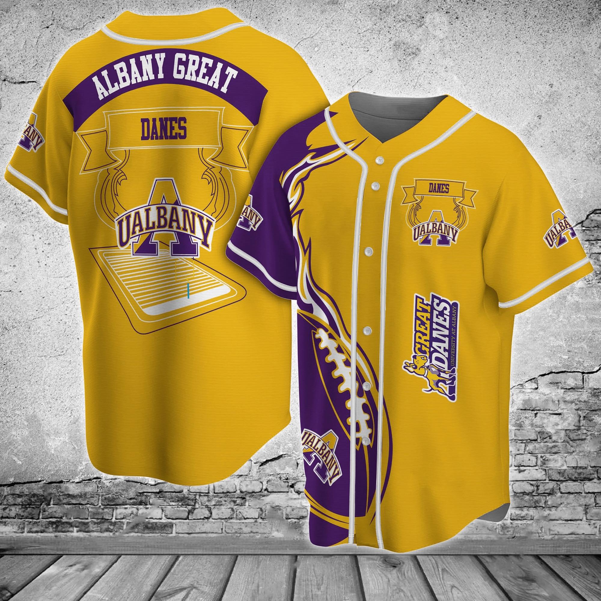Albany Great Danes NCAA Baseball Jersey Shirt Classic