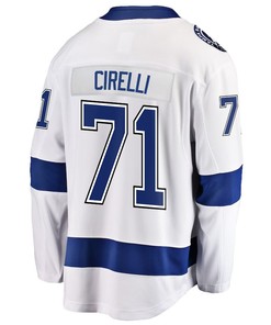 Anthony Cirelli 71 Tampa Bay Lightning Stanley Cup 2023 Playoffs Patch Away Breakaway Men Jersey - White