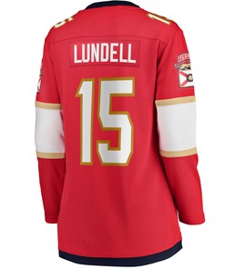 Anton Lundell Florida Panthers Women's Home Breakaway Player Jersey - Red Jersey