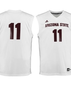Arizona State Sun Devils #11 White Basketball Jersey