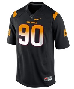 Arizona State Sun Devils #90 Will Sutton Black Football Jersey