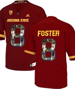 Arizona State Sun Devils D. J. Foster Red Printing Player Portrait Football Jersey