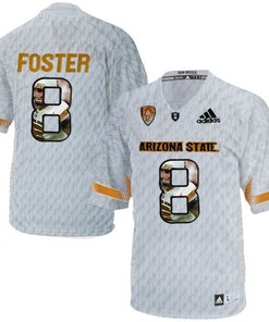 Arizona State Sun Devils D. J. Foster White Printing Player Portrait Football Jersey
