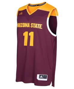 Arizona State Sun Devils Maroon Basketball Jersey