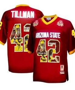 Arizona State Sun Devils Pat Tillman Maroon Printing Player Portrait Football Jersey