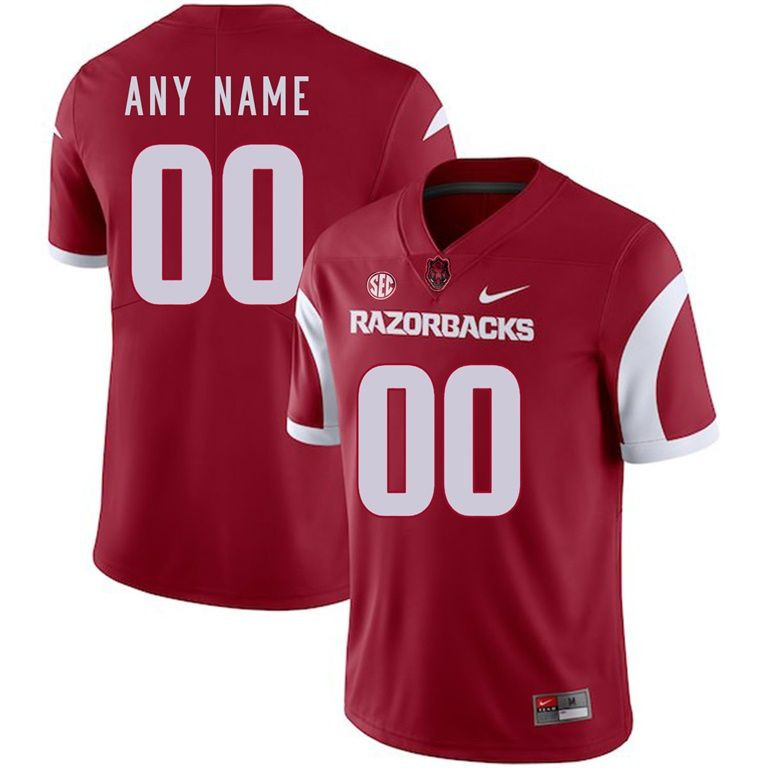 Arkansas Razorbacks 2018 Game Cardinal Custom College Football Jersey