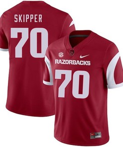 Arkansas Razorbacks 2018 Game Cardinal Dan Skipper College Football Jersey