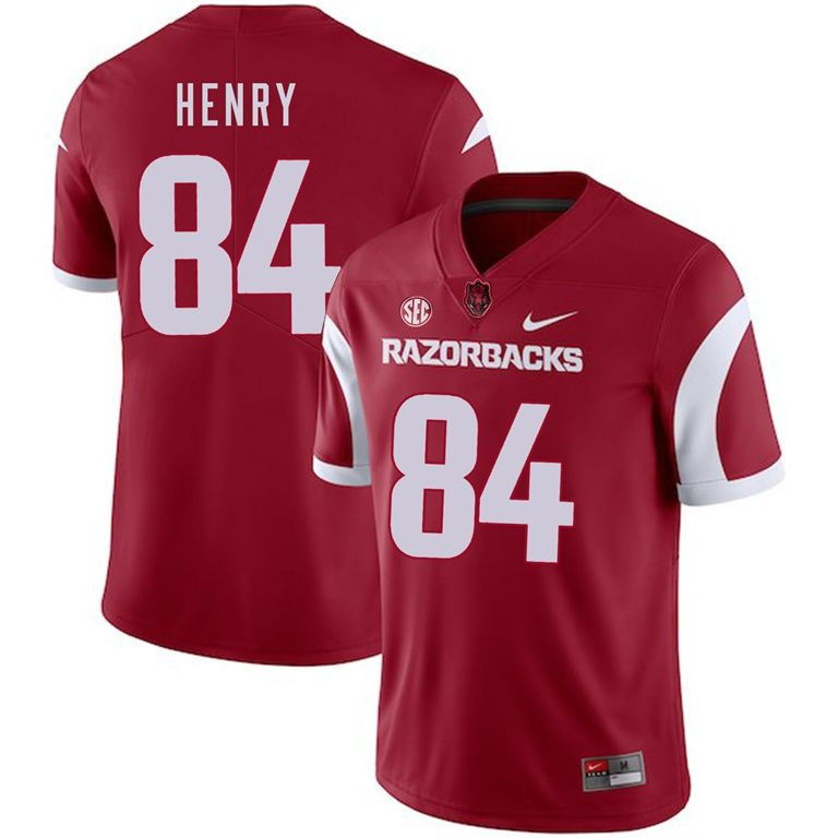 Arkansas Razorbacks 2018 Game Cardinal Hunter Henry College Football Jersey