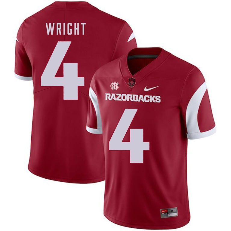 Arkansas Razorbacks 2018 Game Cardinal Jarius Wright College Football Jersey