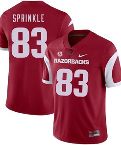 Arkansas Razorbacks 2018 Game Cardinal Jeremy Sprinkle College Football Jersey