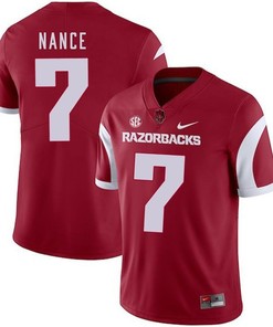 Arkansas Razorbacks 2018 Game Cardinal Jonathan Nance College Football Jersey