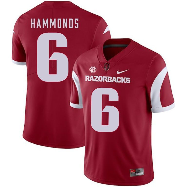 Arkansas Razorbacks 2018 Game Cardinal T.J. Hammonds College Football Jersey