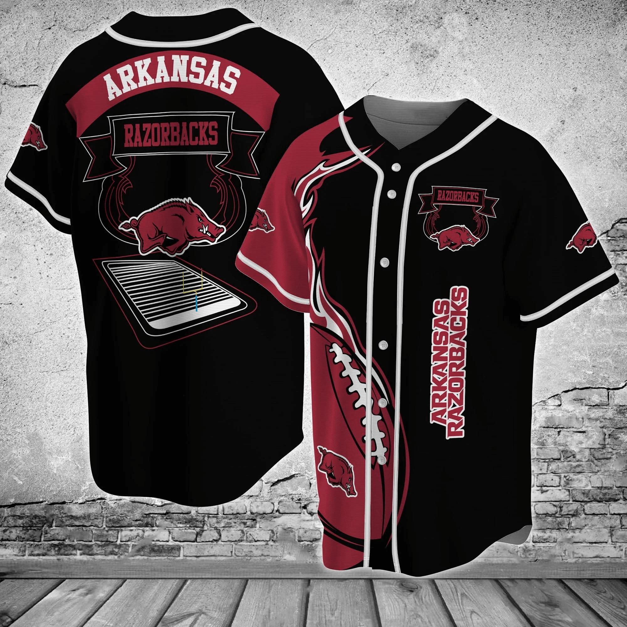 Arkansas Razorbacks NCAA Baseball Jersey Shirt Classic
