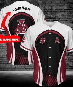 Arkansas Razorbacks Personalized Baseball Jersey 292