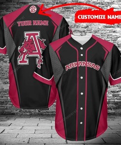 Arkansas Razorbacks Personalized Baseball Jersey 482