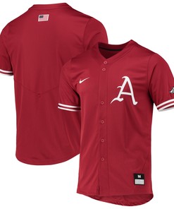 Arkansas Razorbacks Replica Baseball Jersey - Cardinal Ncaa