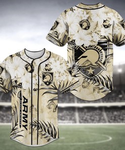 Army Black Knights NCAA Baseball Jersey Shirt Flower