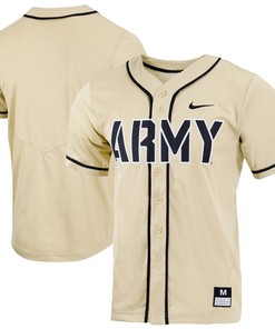 Army Black Knights Replica Full-button Baseball Jersey - Gold Ncaa