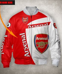 Arsenal FC Custom Name Bomber Jacket V2
