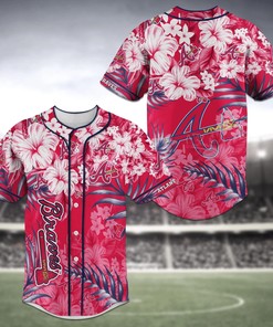 Atlanta Braves MLB Baseball Jersey Shirt Flower
