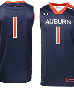 Auburn Tigers #1 Navy Basketball Jersey
