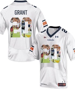 Auburn Tigers Cam Newton White Printing Player Portrait Football Jersey