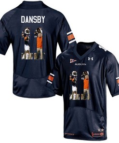 Auburn Tigers Karlos Dansby Navy Blue Printing Player Portrait Football Jersey
