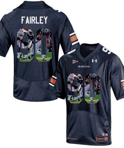 Auburn Tigers Nick Fairley Navy Blue Printing Player Portrait Football Jersey