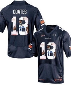 Auburn Tigers Sammie Coates Navy Blue Printing Player Portrait Football Jersey