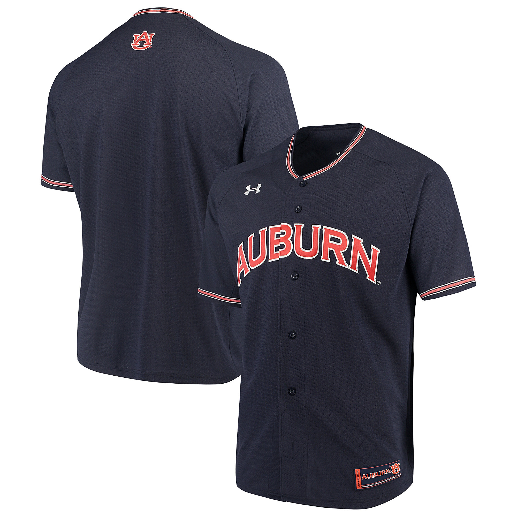 Auburn Tigers Under Armour Performance Replica Baseball Jersey Navy Ncaa