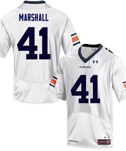 Auburn Tigers White Aidan Marshall College Football Jersey
