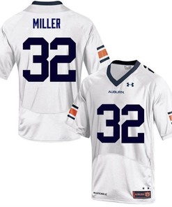 Auburn Tigers White Malik Miller College Football Jersey